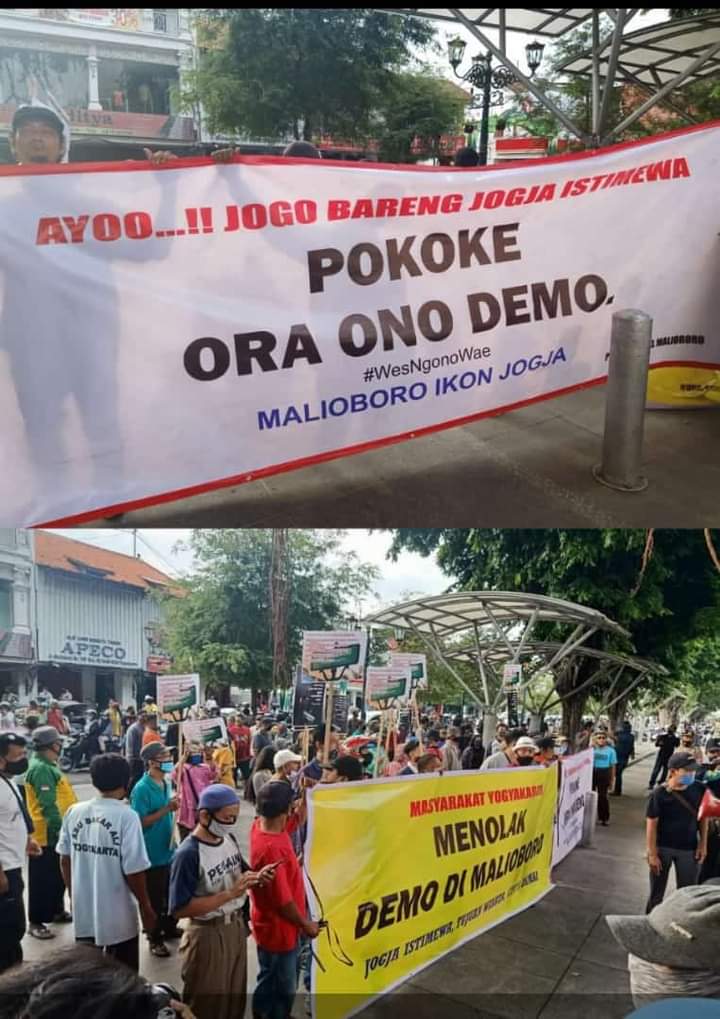 titiknol_jogja's tweet photo. Tiba-tiba pagi ini banyak spanduk dari komunitas malioboro, misaleee.... 🤦‍♂️🙏 https://t.co/k5nKNj05B9