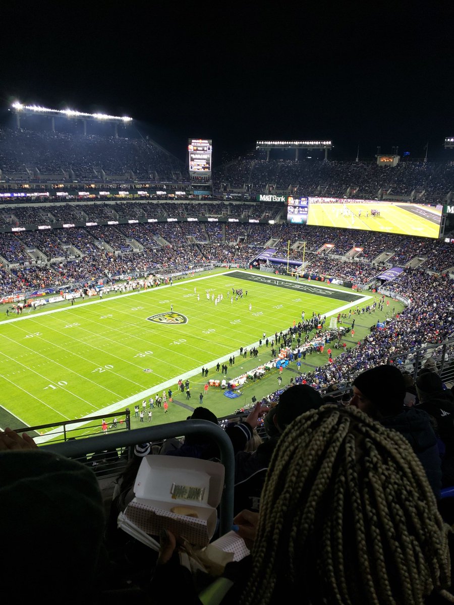 bmorebombshell's tweet image. My view for the night 💜🖤
#PSL #RavensFlock