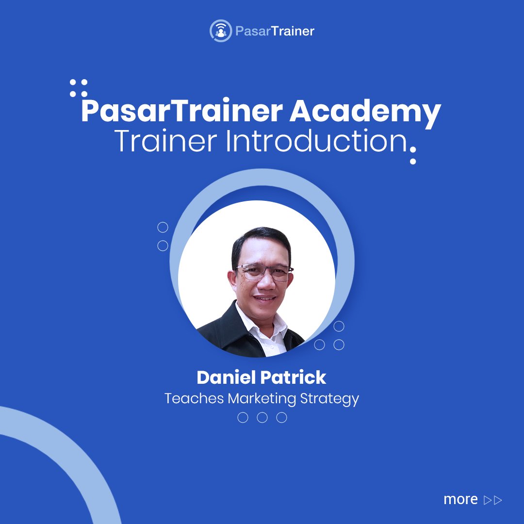 PasarTrainer's tweet image. Meet Our Trainer: Daniel Patrick

Find what he teaches at PasarTrainer: bit.ly/PTA_danielpatr…

#pasartrainer #trainerprofile #trainingprovider #hrtraining