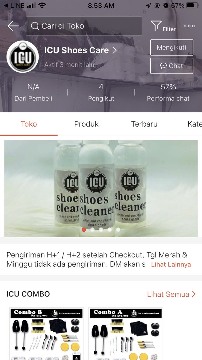 Krn Shopee Lapak Bluecasso lg error, untuk sementara pindah kesini ya 🥲

shopee.co.id/icu.shoescare?…

cc: <a href="/Pandas_Shop/">Addict thai | JASTIP BANGKOK | JASTIP KOREA JAPAN</a>