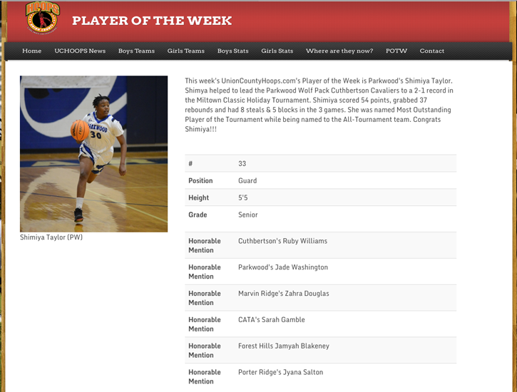 garrett_grham's tweet photo. The Week 1 UCHoops Players of the Week are Porter Ridge's Greg Wenger &amp; Parkwood's Shimiya Taylor!!
@PWHSathletics @pwhsgrlsbball @PorterRidgeHSN @PRPiratehoops @WengerGregory @shimiyataylor 

 https://t.co/zIpaIXCah4 https://t.co/ndg7rExmrt
