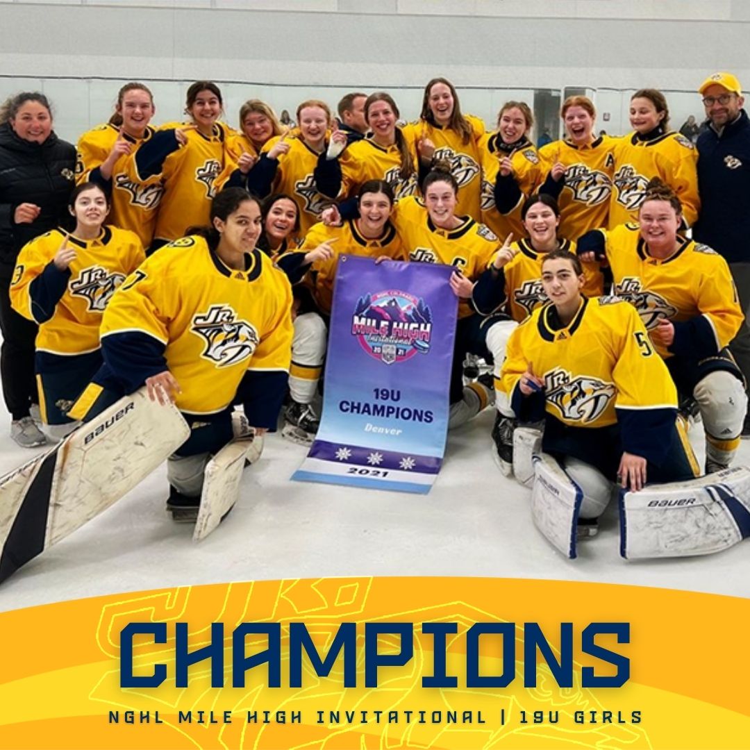 JrPredators's tweet photo. 🏆🏆🏆Congratulations to the 19U Girls on winning the NGHL Mile High Invitational!!! We're going to run out of space in the rafters to hang them at the rate they have been winning. #Champs https://t.co/zNNN8tzVY1