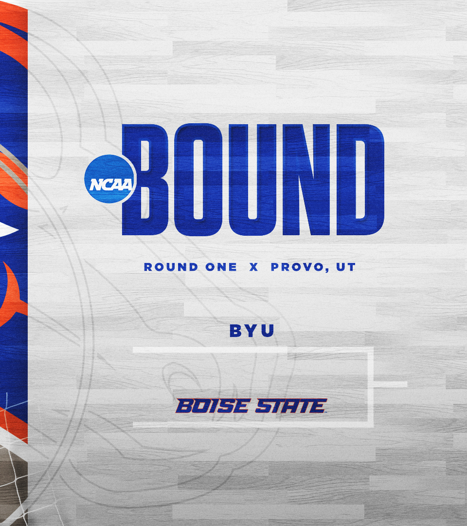 BroncoSportsVB's tweet photo. The Broncos are headed to Provo to take on BYU in round one of the NCAA Tournament! ✈️🏐

#BleedBlue | #WhatsNext | #MakingHerMark https://t.co/o5prvfeGCd