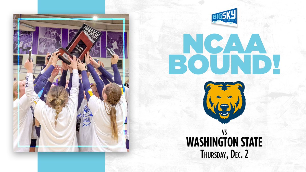 BigSkyConf's tweet photo. .@UNC_BearsVB draw Washington State in the first round of the NCAA Volleyball Tournament!!

#ExperienceElevated x #BigSkyVB https://t.co/ZdAd1fpbbx