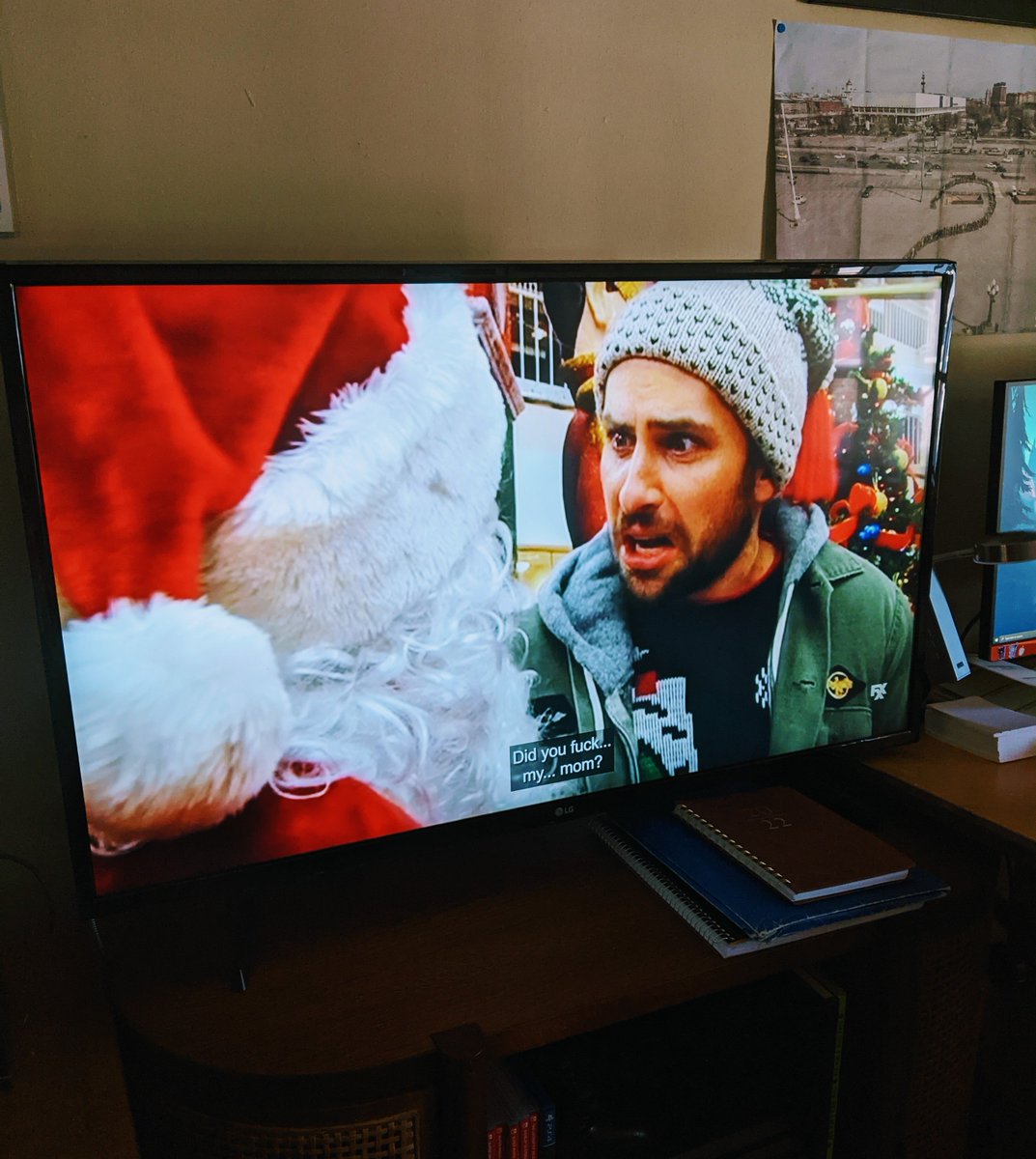 bargainac's tweet photo. today @skeletonknaebel and I decorated for christmas and watched the traditional holiday programming https://t.co/NDNWvRHiCv