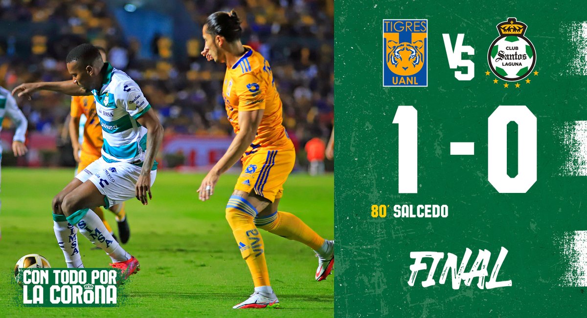 90+7' Termina el partido en el estadio Universitario. 

#TIG 1⃣-0⃣ #SAN | #ConTodoPorLaCorona👑
#ModoGuerrero⚔️