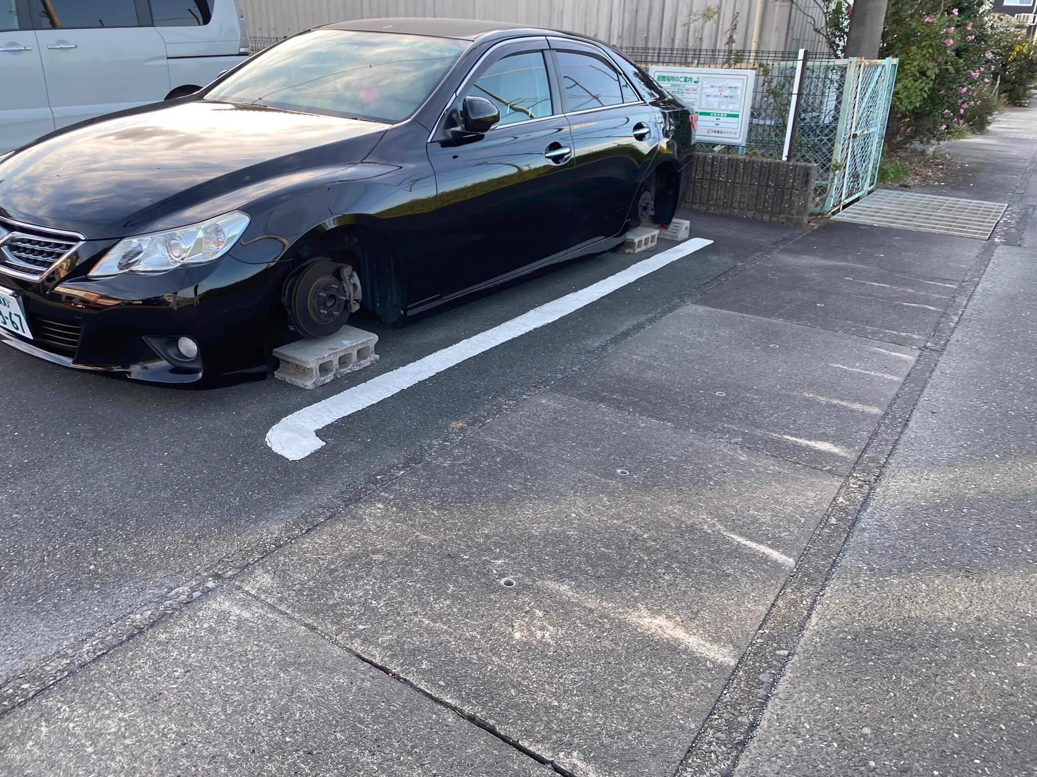 本当にあり得ない！静岡県磐田市でホイール泥棒が発生…