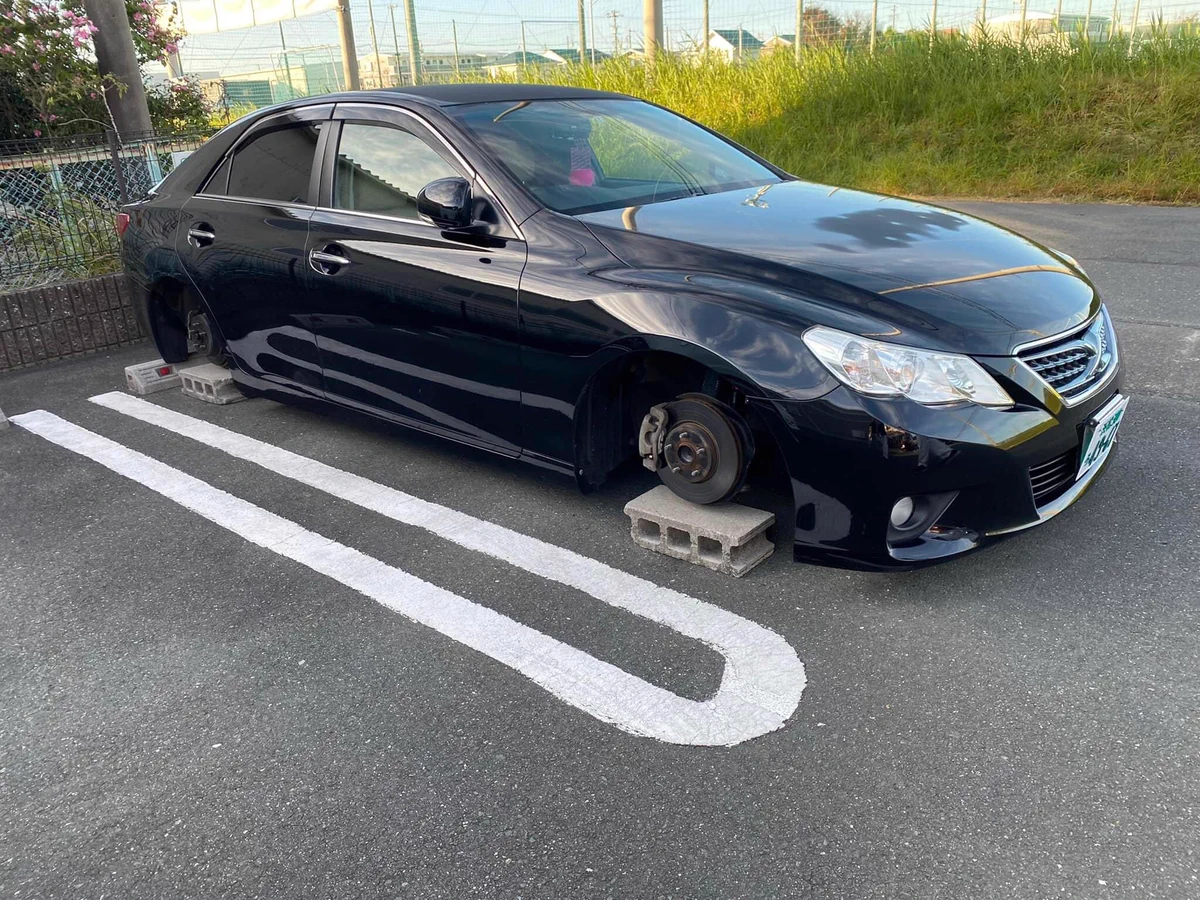 本当にあり得ない！静岡県磐田市でホイール泥棒が発生…