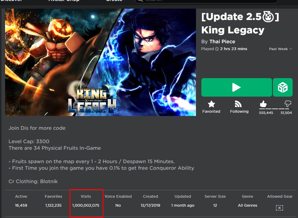 novo código king legacy