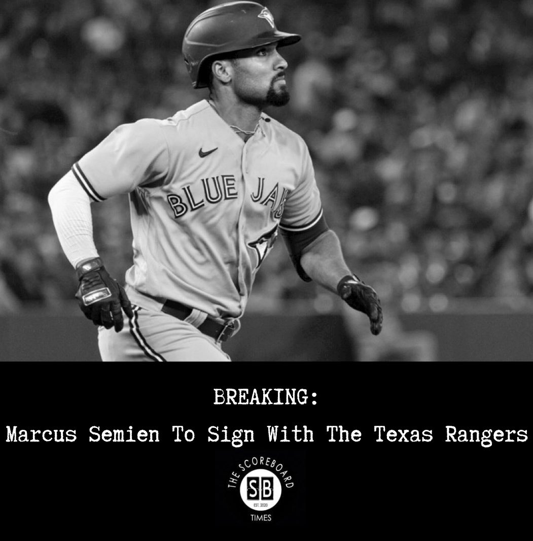 ScoreboardTimes's tweet photo. BREAKING: The Texas Rangers have reportedly reached a deal with free-agent infielder Marcus Semien.

(first reported by @ByRobertMurray) https://t.co/UBFYrDAVsw
