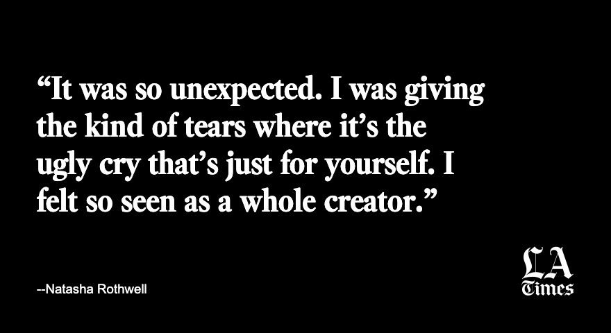latimes's tweet photo. About 5 years ago, before “Insecure” secured its place as one of HBO’s most acclaimed comedies, the writers were in the midst of a ruthless Nerf war when series co-creator and star Issa Rae approached staff writer Natasha Rothwell to play Kelli Prenny.

https://t.co/u3wTQRTrVB https://t.co/OYARSA6CY9
