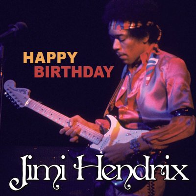  November 27, 1942
Yesterday Jimi Hendrix would 79 years old. Happy birthday to one of the best! 