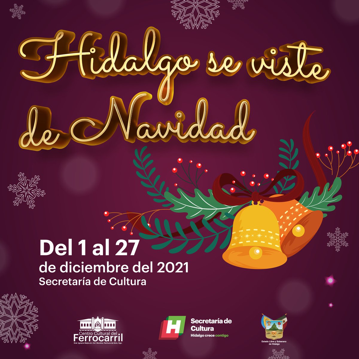 CulturaHidalgo's tweet image. 🌲🎁 | Te invitamos a disfrutar de las actividades que preparamos para el Festival Hidalgo se Viste de Navidad. 

¡Acompáñanos con tu familia!

Aplicamos todas las medidas sanitarias.

#NavidadHidalgo

@omarfayad | @leyzafv