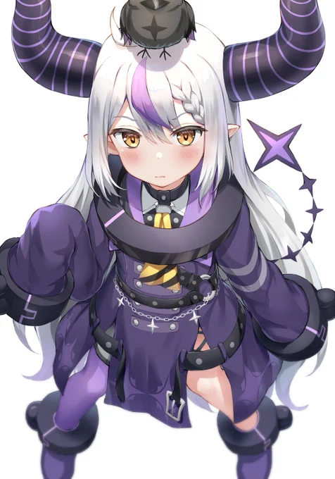 総帥かわいい。見おろしたら頭が高いって言われそう。
#Laplus_Artdesu 