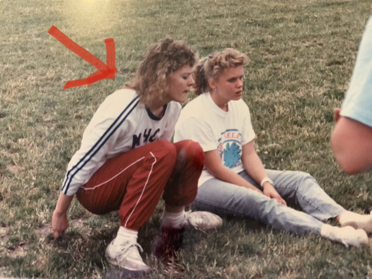 cathylagrow's tweet image. A screen grab of our high school students at Friday’s semifinals game, versus a screen grab of me in high school. 

One of these things is not like the other. #CoolFactor #MaybeTheyreBornWithIt