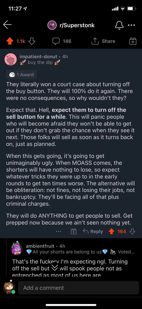AletheasEye's tweet photo. Read this as many times as it takes.
๐๐'s must be calm & collected.
#AMC #GME #APESNOTLEAVING #APESNEVERLEAVING #DirectRegisterYourShit #DRS #LoomingMOASS #FuckCitadelSec #Jerks
In the Immortal words of Frank Herbert (mildly edited for tweet-form): https://t.co/YHgUuRkkaC