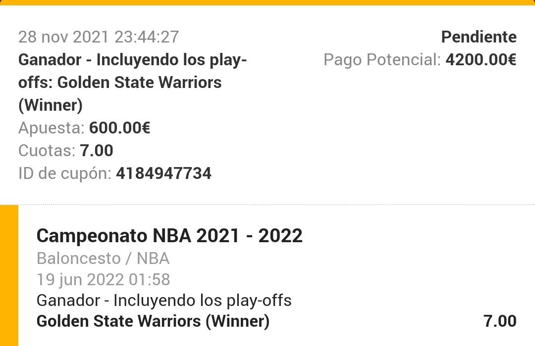 fdfanalyst's tweet image. 💥 Ver jugar a los Golden State Warriors es puro placer visual. Desde Stephen Curry a Steve Kerr con la pizarra. 

Me tiro un triplazo, Golden State Warriors campeones de la NBA 🏆

#pronostico #pick #bet #apuesta
+18. Juego responsable