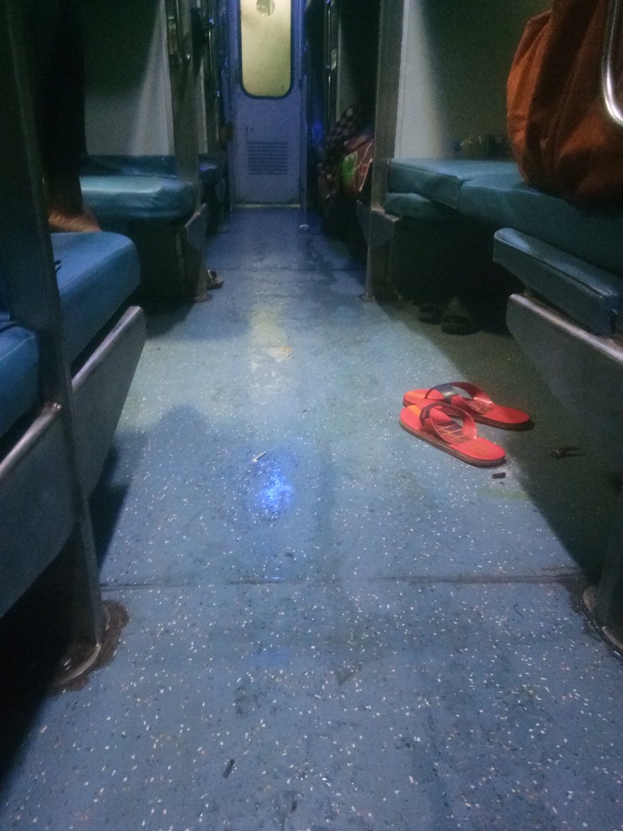 RishabhSamra's tweet photo. In Bsp Chennai Express(12851),there is no cleaning staff since beginning. No proper drainage of Washbasins is there and due to movement waste water is coming inside coaches. Pls. take immediate action.  @RailMinIndia @RailwaySeva @PMOIndia @SCRailwayIndia https://t.co/se33tuVWfn