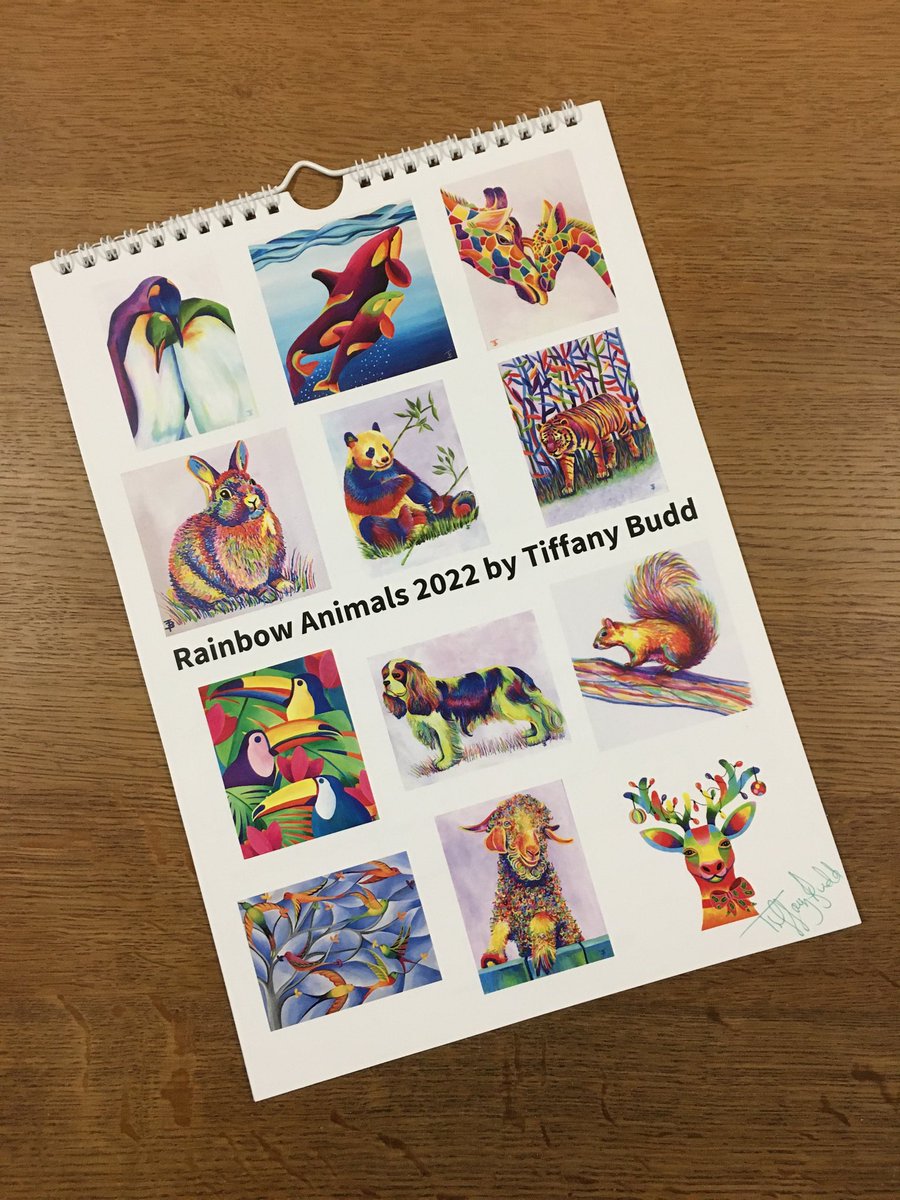 SimonEdmands's tweet photo. Many thanks to @tiffanyjbudd for very kindly donating one of her stunning #Rainbow Animals calendars to this year’s #Chifan #Christmas #Raffle in aid of the #Dorking Christmas Lights 😊 https://t.co/EjEL2Sp1mo