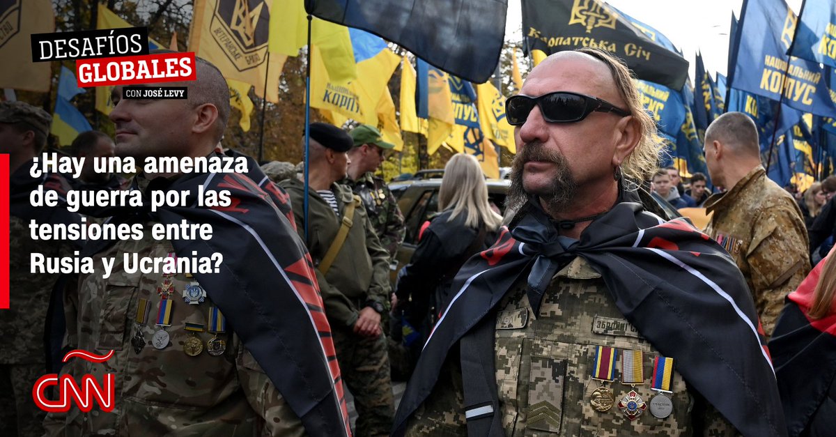 CNNEE's tweet photo. ¿Podría Rusia atacar Ucrania? Casi 100.000 soldados rusos están ya cerca de la frontera y se teme que el conflicto pueda desatarse en cualquier momento. Escucha a @joselevycnn en un nuevo episodio de “Desafíos Globales”. https://t.co/0jA2mGhOk3 https://t.co/ES60Rk7ZgZ