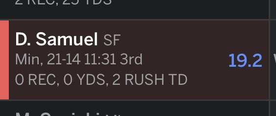 adavidson26's tweet photo. Deebo Samuel needs RB added in fantasy at this point https://t.co/u0fBS1Sfab