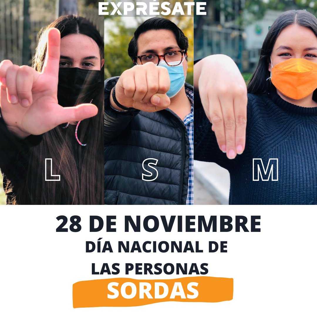 ExpresateCuu's tweet photo. ¿Sabías que hoy 28 de Noviembre es el día nacional del Sordo? 
Aquí te explicamos un poco más sobre este día y su importancia. 
#Exprésatedejandohuella https://t.co/3BCrj4dzRH
