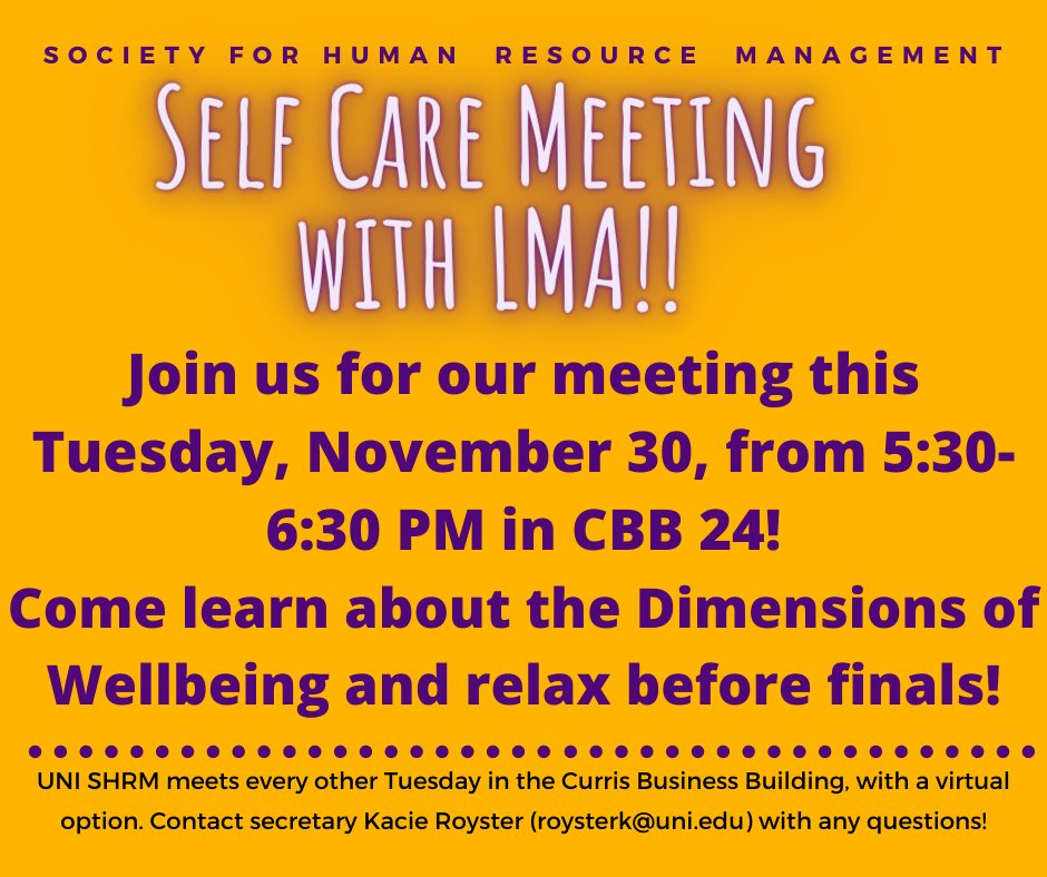 unishrm's tweet photo. We are excited to join LMA for our meeting on Tuesday! Join us in person or virtually. Hope to see you there!!

Visit our website https://t.co/AdxBIF4GD1 for all things UNI SHRM related! https://t.co/Cu2P6cT8qs
