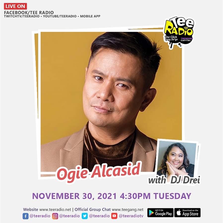 ogies_angels_sq's tweet photo. #Repost @teeradio
Hindi namin patatapusin ang buwan na to ng walang supresa sainyo! President of OPM and Music Veteran, Mr. Ogie Alcasid @ogiealcasid LIVE with DJ Drei @djdrei_teeradio sa martes! November 30, 4:30PM! 💛💛 #ogiealcasid #teeradio #teeradiolive #teegang #ogieontee https://t.co/WQ0pDUEDGo
