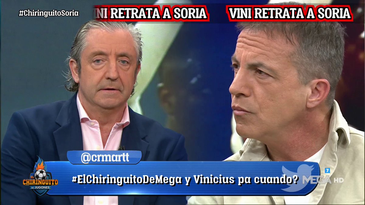 ‼️"Es una PINTADA de CARA de <a href="/vinijr/">Vini Jr.</a> a <a href="/cristobalsoria/">Cristóbal Soria</a> "‼️

<a href="/jpedrerol/">Josep Pedrerol</a> no se muerde la lengua en #ChiringuitoSoria