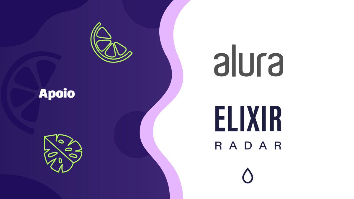 Obrigada <a href="/elixir_radar/">Elixir Radar</a> e <a href="/AluraOnline/">Alura</a> pelo apoio &lt;3 #ElixirBrasil