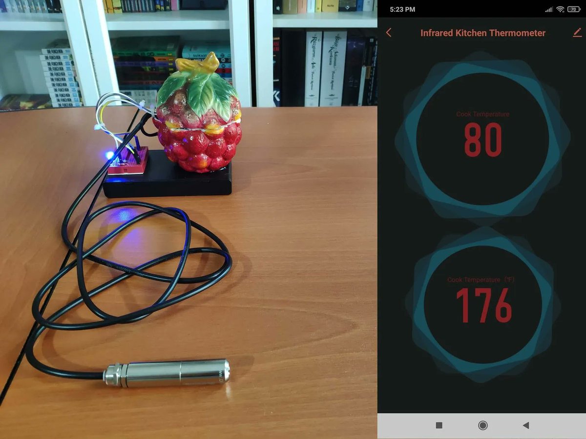 HackerSpaceTech's tweet photo. IoT Wireless Infrared Kitchen (Cooking) Thermometer #iot #foodie #foodies #iotwireless #kitchencooking #mykitchen #thermometer @ThAmplituhedron https://t.co/psQDnVvaZh https://t.co/TSFjbmvIwL