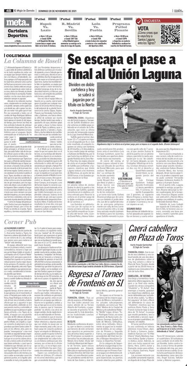 Hiram_07's tweet photo. Mi columna de esta semana en El Siglo de Torreón, sobre el Tigres vs Santos.
https://t.co/Xx2I1HUJsz #CornerPub https://t.co/OTj0z5whWa