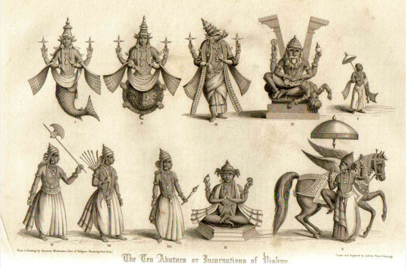 YogicWellness's tweet photo. 10 avatars of Vishnu. The avatars as depicted by Rev. James Gardner in 'Faiths of the World', Edinburgh, 1880
#hinduscriptures #hinduism #hinduismandscience #yogicwellness #sanatandharma #vishnu #proudhindu #hindufacts #pride #respect #faith #knowledge #vishnu #shreekrishna https://t.co/b6ZhNvIcDP