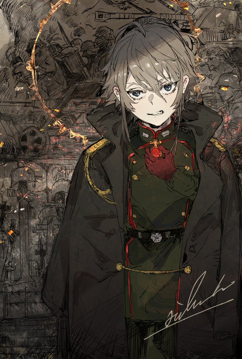 ターニャ・デグレチャフ 「久しぶりに書きたくなってきたな…ファンアート 」|木野花ヒランコ(株式会社レッドハウス)のイラスト