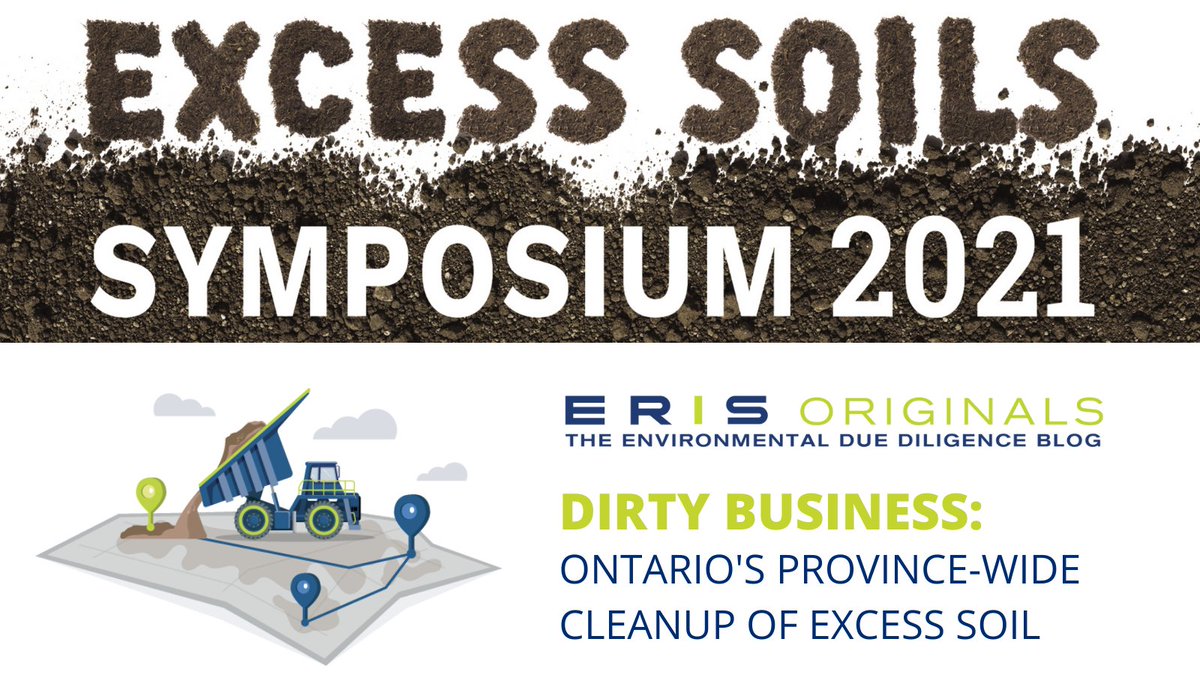 CANADA - ERIS is a proud sponsor of #ExcessSoilsSymposium on Dec 7. To hear the latest on #ExcessSoils regs &amp; stay in compliance: ow.ly/NOAL50GSmoY   
For more #ERISOriginals content on excess soils:  ow.ly/tw2A50GSmoZ
 #ERISInformation <a href="/actual_media/">Actual Media</a>