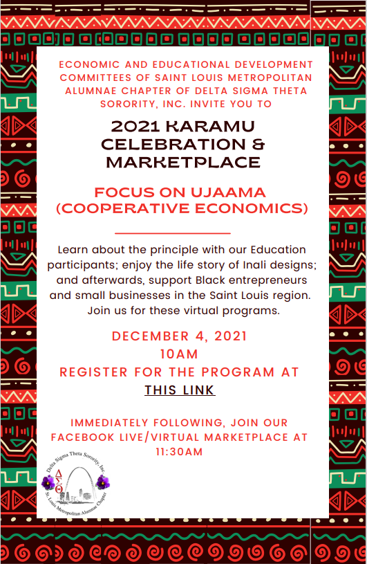 Join us for our annual Karamu Celebration &amp; Marketplace! We will concentrate on the theme of Ujaama (or Cooperative Economics) and entrepreneurship. 
Click the link below to register for the Karamu Celebration 
dstslmac.us10.list-manage.com/track/click?u=…
