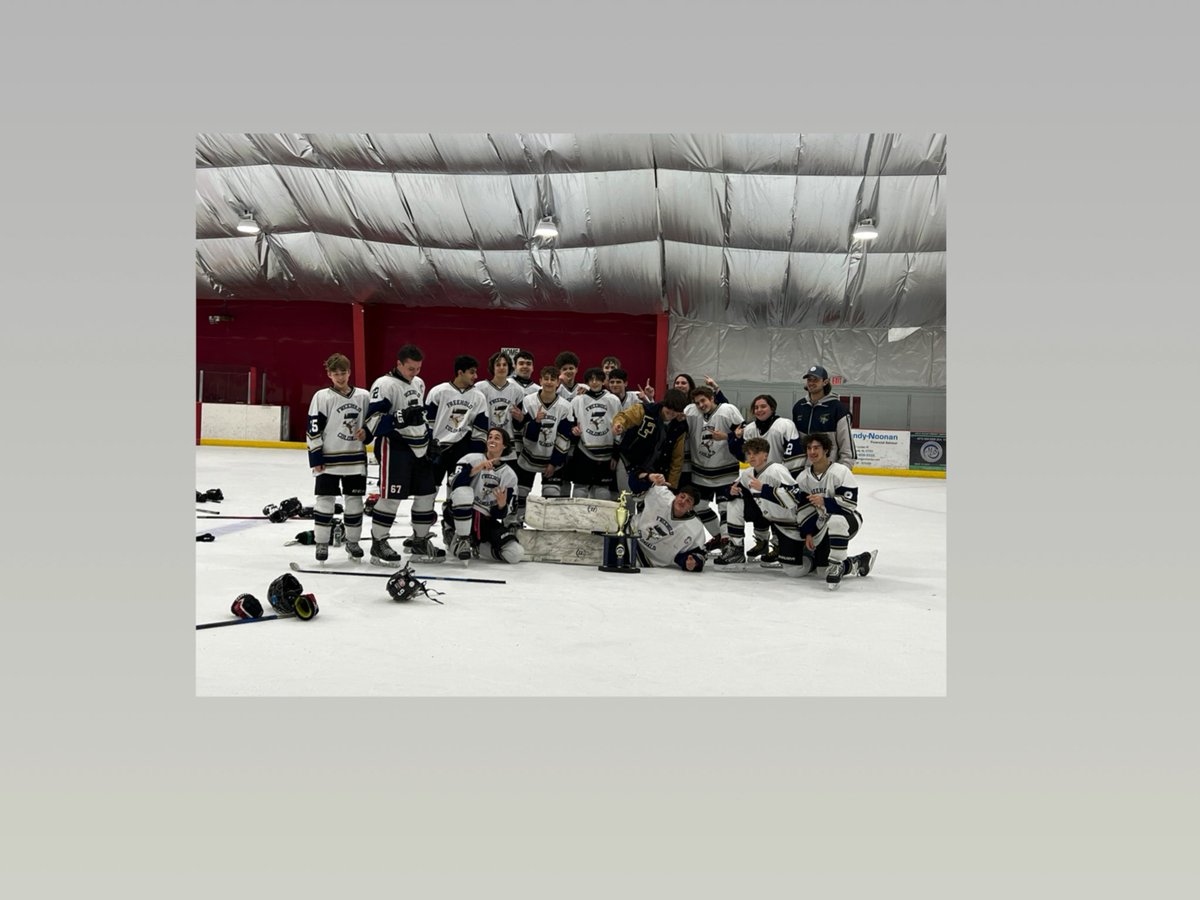 JenniferGuglier's tweet photo. @FrRaCnIceHockey amazing Thanksgiving weekend tournament. We came home with the Trophy. #31 my boy. Great job kiddos. https://t.co/SvVzvOuU0E