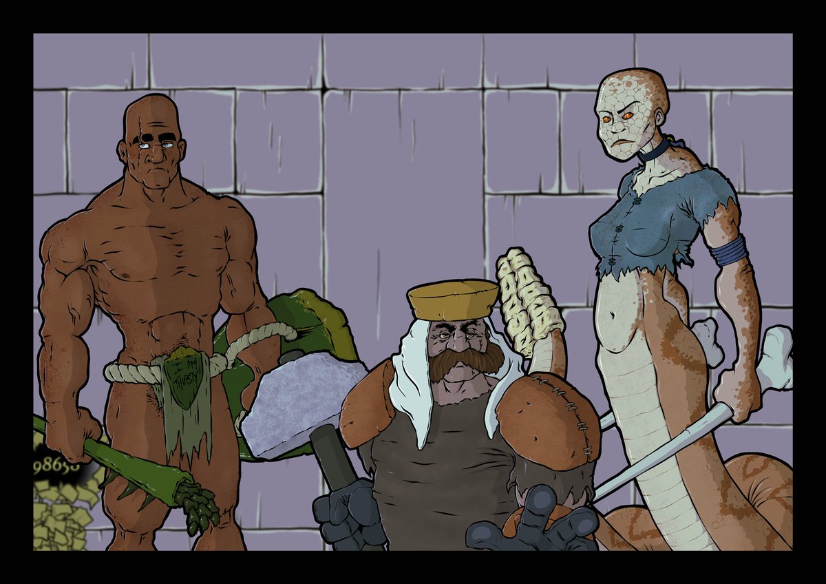 BughopD's tweet photo. Reality 200 done!
In this reality our heroes come from the #DarkSun campaign setting.
Hardy.
@EllipsisGoblins @DragonTurtle @duke_garland_2
#FANART #goblinscomic #alternate #ttrpg https://t.co/Gu6OcBP8UQ