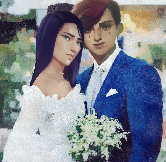 callmenovuo's tweet photo. Piltover's finest 💍

#caitvi #violyn #arcane https://t.co/Ew9oiC3Veh