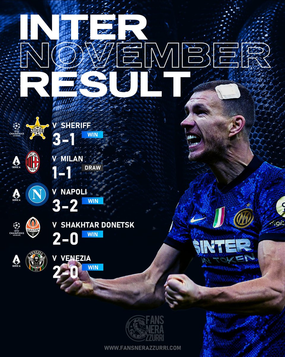 FansNerazzurri's tweet photo. NOVEMBER RESULT. UNBEATEN https://t.co/lcfaFjxEii