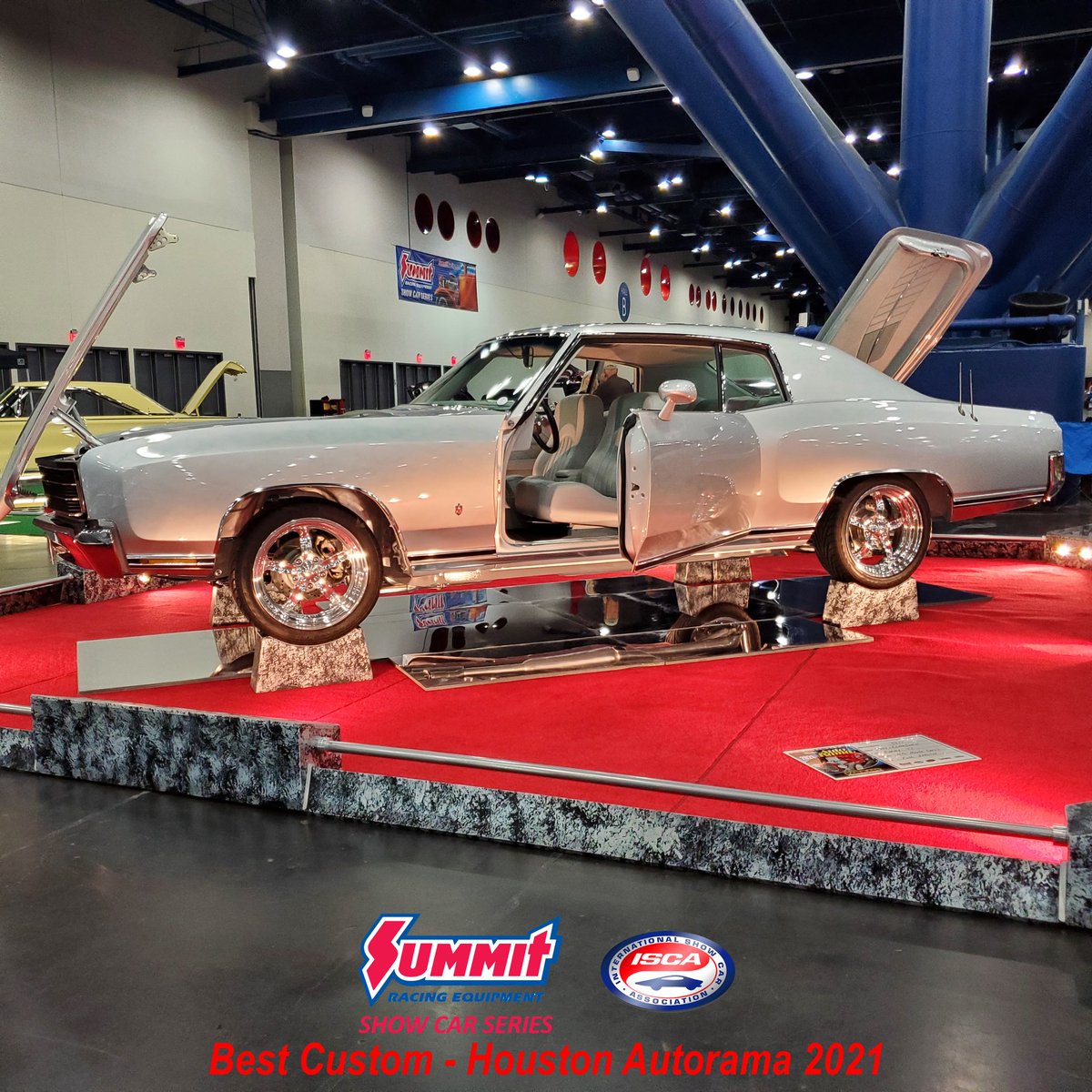 theisca's tweet photo. @SummitRacing Show Car Series Best Custom in Houston: Jimmy and Eileen Austin from Forney, TX - 1970 Monte Carlo https://t.co/ljyM5EuSBM