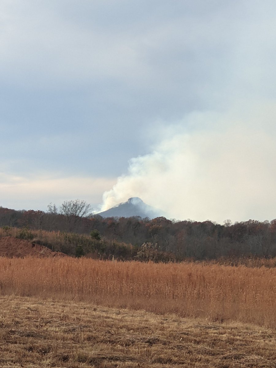 Some amazing pictures of the fire 
On the mountain today....#PilotMountain