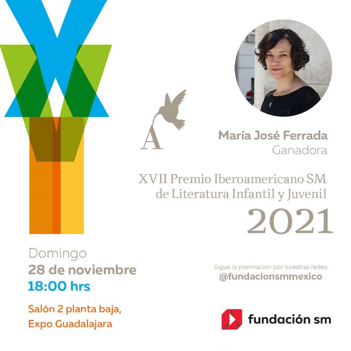 UNESCOMexico's tweet photo. ¡Felicidades, María José Ferrada!
@FundacionSMmx, @Cerlalc, @OEIMEX, @IBBYMexico y @UNESCOMexico entregaron el premio #PremioSM de Literatura Infantil y Juvenil a la periodista y escritora.
En su obra aborda temas como #migración forzada e #infancias.
https://t.co/2bPONzc1c1 https://t.co/7Xo1xZglZM