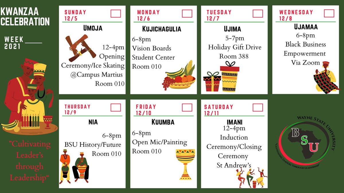 We’re celebrating Kwanzaa all next week!!