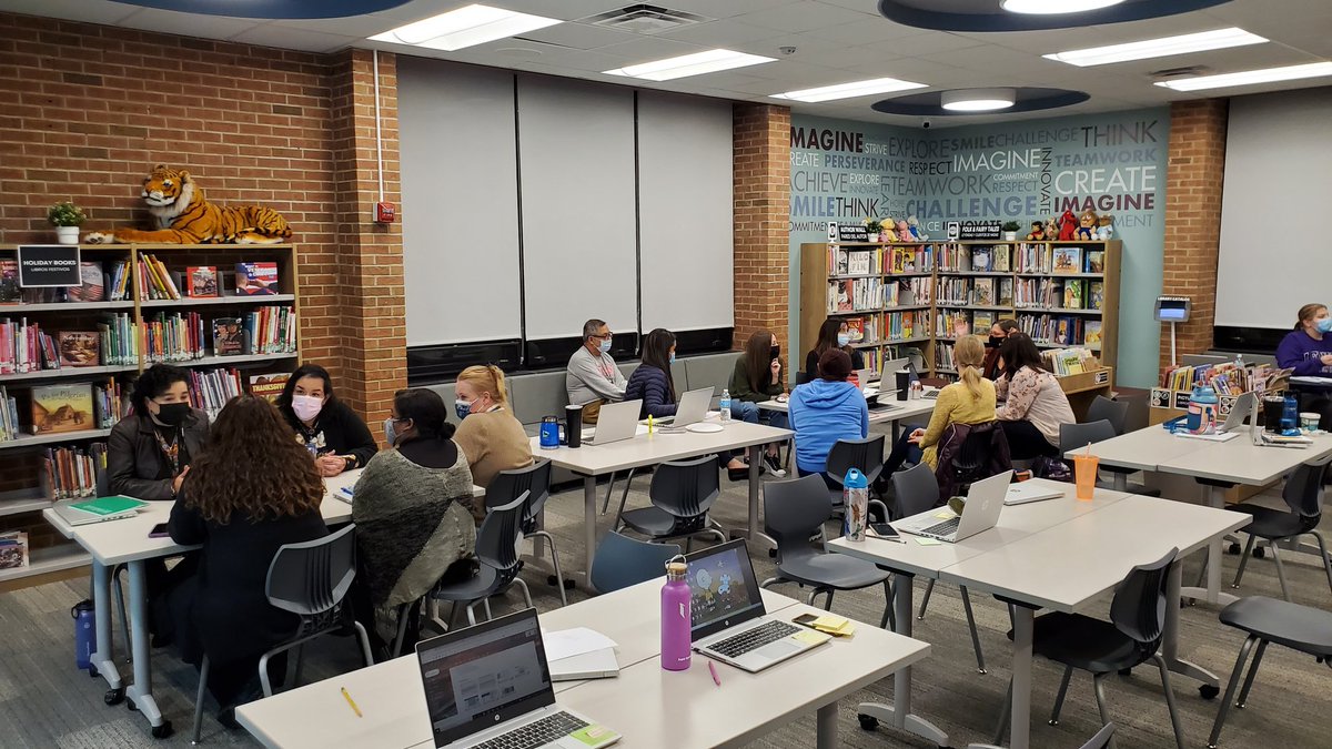 PrincMcDizzle's tweet photo. At the staff meeting before Thanksgiving, our staff met in cross grade level teams to talk through what is working during their intervention blocks. One big theme was that students were growing! What are you doing at your school for interventions? 
#TwitterPLC https://t.co/ISrq6pYXWF