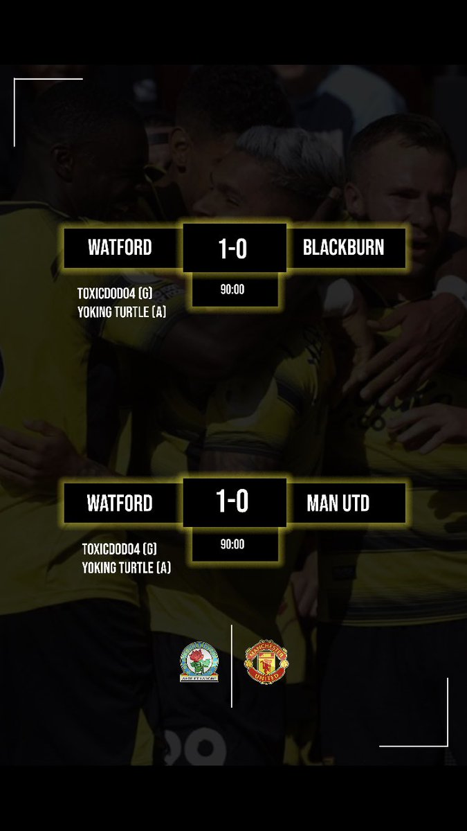 Top notch from the Watford boys tonight, 2 wins against 2 strong opposition. Hopefully we can continue to play well from here on out to end of the season 💛🖤
<a href="/TheVFL_/">VFL</a> 
<a href="/iRyx94/">iRy x 94</a>