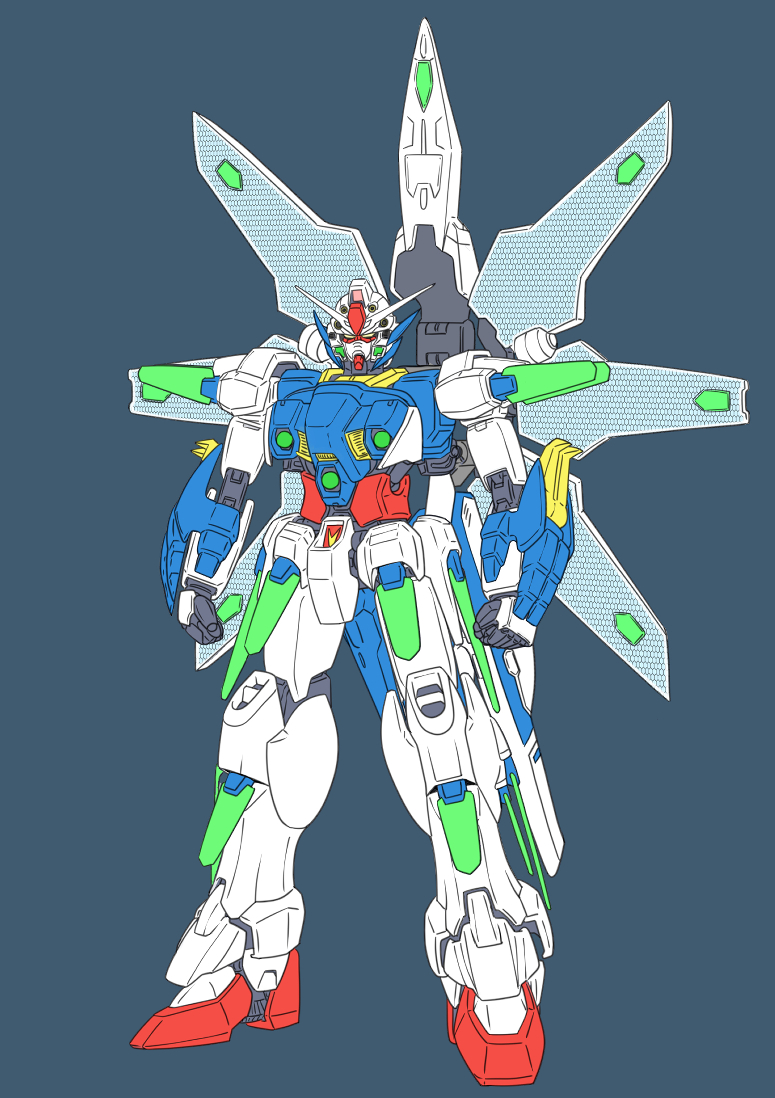 ガンダム試作12号機 アムロにGカイザーを渡した後も開発が進められていたガンダムの1つ ①本体 ②フル装備 ③パネル展開状態 しかし本体建造中テスト稼働時に動力が暴走し消えてしまう 