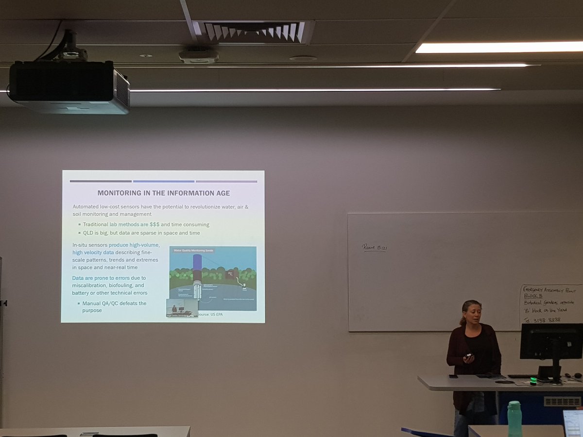 KerrieMengersen's tweet photo. Insitu sensor anomaly detection is imperative to monitor our natural resources such as water. You can't just have eyes - you need data. You can't just have data - you need smart algorithms. Our ARC Linkage Project Showcase today addresses this. https://t.co/ew0TtvEtka