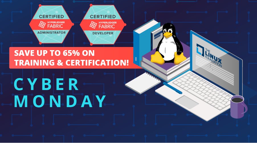 lfdecentralized's tweet photo. Blockchain engineers are in high demand and being certified is a great way to get noticed. Thousands of engineers are already certified as #HyperledgerFabric developers (#CHFD) and administrators (#CHFD). Save up to 65% on training & certs through Dec 6th https://t.co/gvfQRiSOfI https://t.co/mZk2nMfrrp