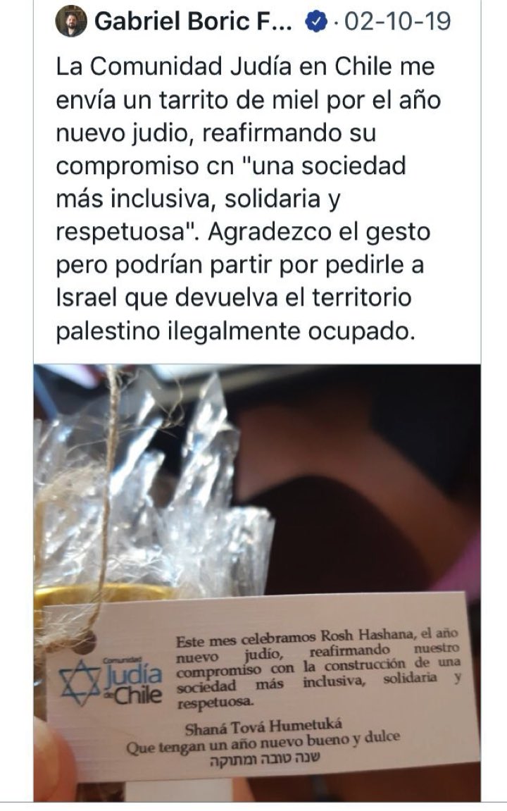 diegobarr23's tweet photo. @gabrielboric Gracias diputado. Por fin esta enmendando el rumbo con nuestra comunidad, Januka Sameaj https://t.co/7o0tCOqtcC